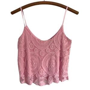 Rue21 Pink Y2K Boho Cropped Camisole